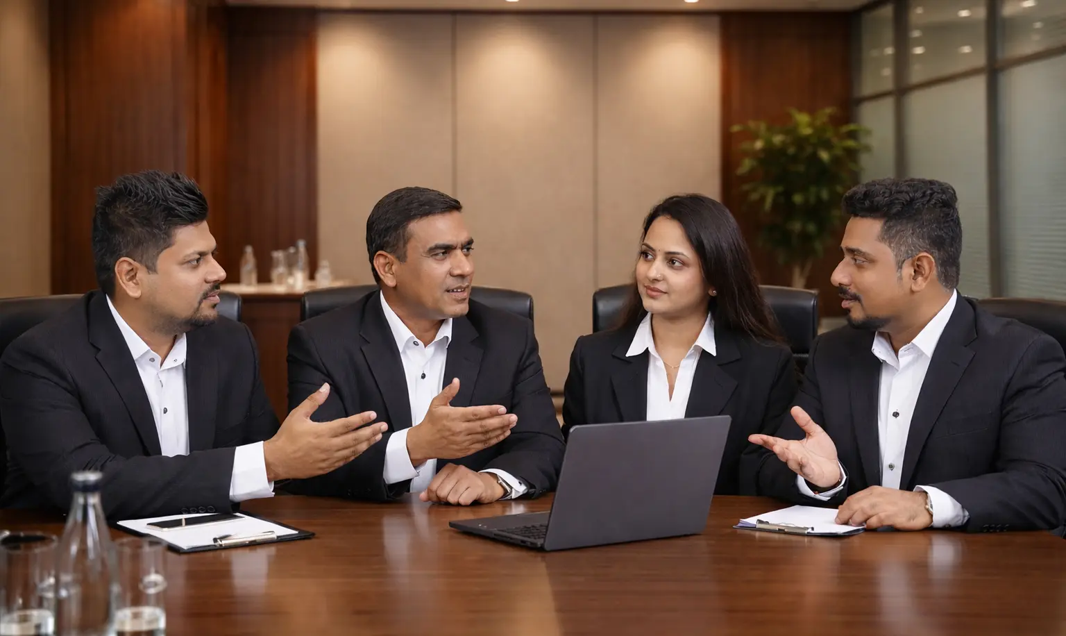 Tharul Agro leadership team in a meeting